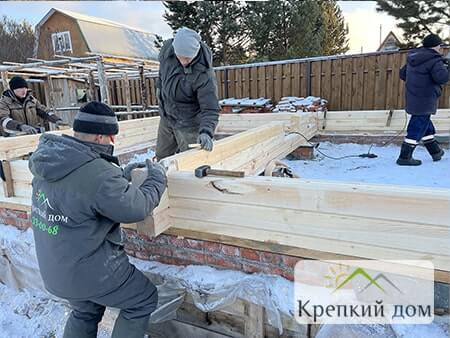 Баня из бруса в дер. Оськино - Фотоотчет строительства