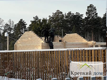 Баня из бруса в дер. Оськино - Фотоотчет строительства