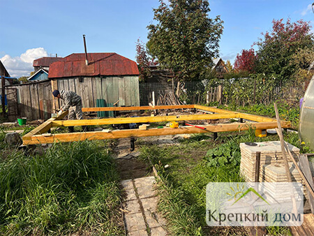 Дом-баня из бруса в пос. Нижний Склад - Фотоотчет строительства
