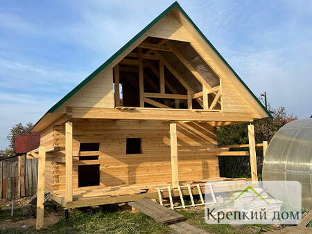 Дом-баня из бруса в пос. Нижний Склад - Фотоотчет строительства
